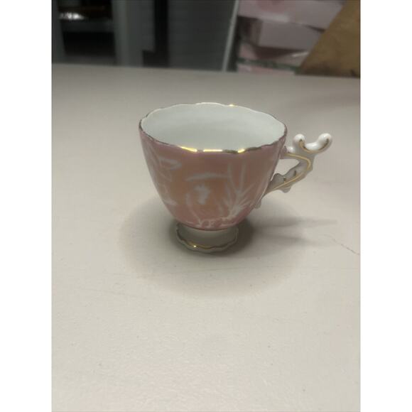 Japanese Shafford Vintage Tea Cup and Saucer Pink Gold Birds - Picture 2 of 6